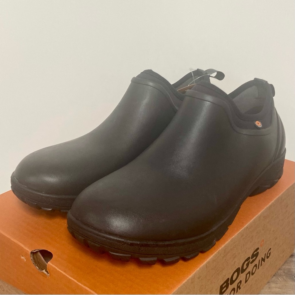 NWT Bogs Sauvie Slip On Boots Dark Brown - Picture 6 of 9